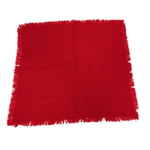 True Red Napkins 16" Square + Fringe Set of 4 Linens N Things